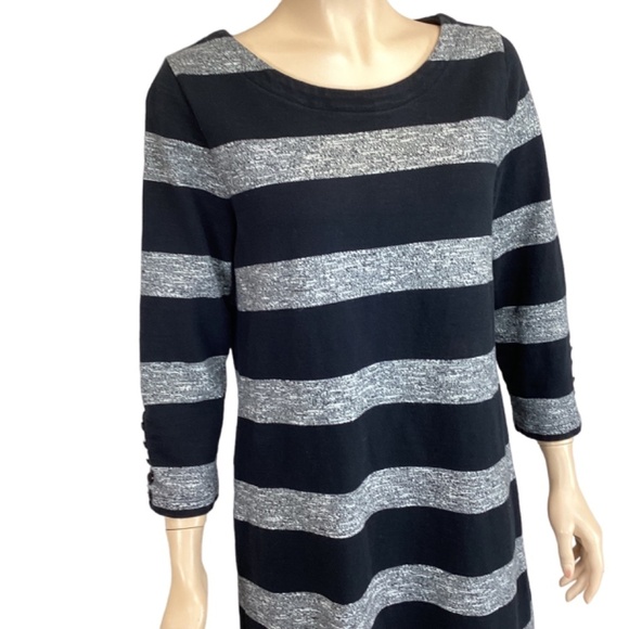 J Crew Gray & Black Maritime shift dress size small - Picture 4 of 6